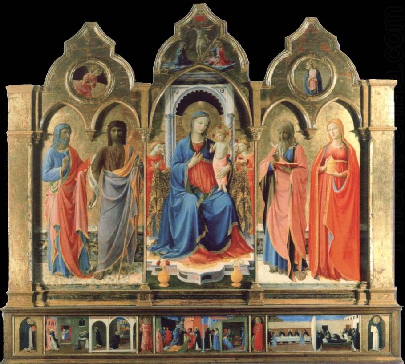 Virgin and child Enthroned with Four Saints, Fra Angelico